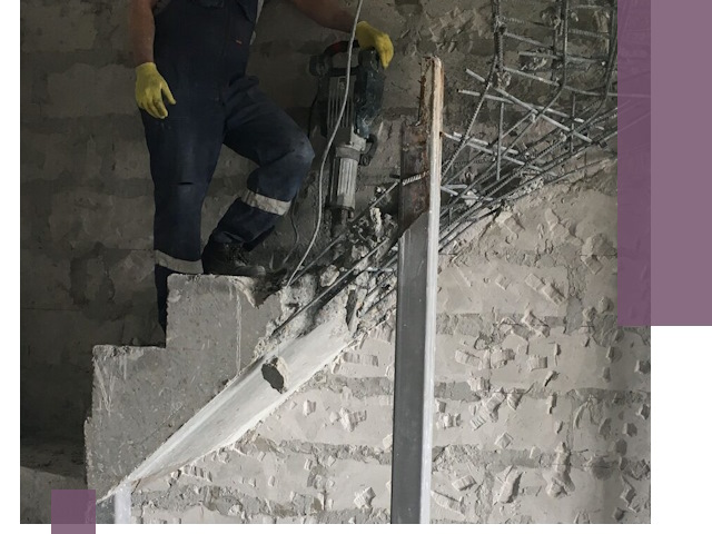 Демонтаж металлических и бетонных лестниц в Копейске