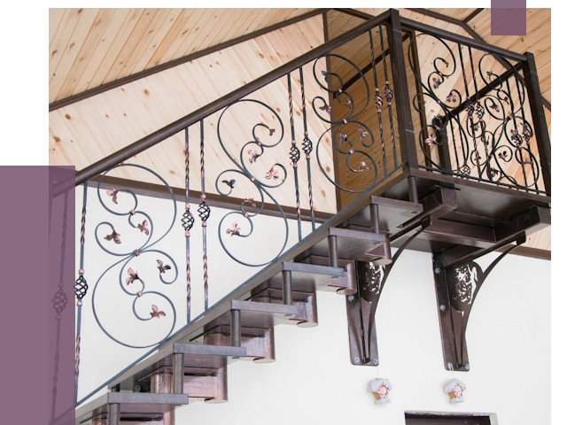 Кованые лестницы в Копейске от 80051 руб. под ключ