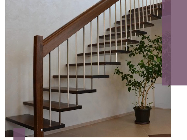 Лестницы на больцах под ключ в Копейске – изготовление и монтаж