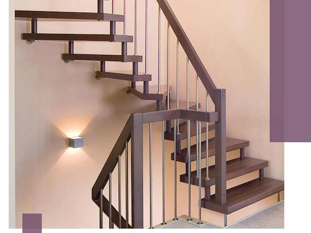 Изготовление лестниц на больцах в Копейске под ключ