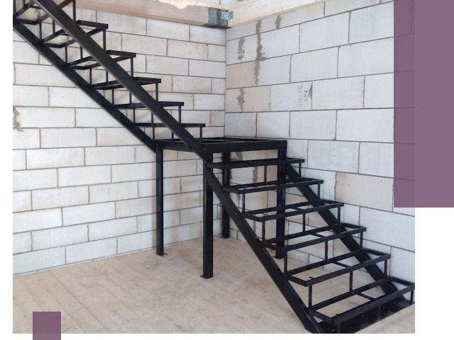 Лестницы на металлокаркасе под ключ в Копейске — изготовление и монтаж