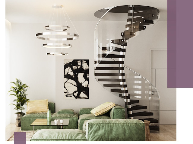 Лестницы для двухуровневой квартиры в Копейске — изготовление и монтаж