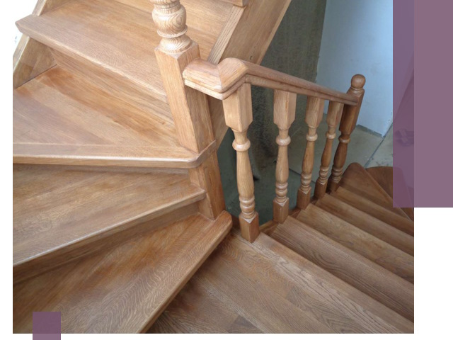 Дубовые лестницы под ключ в Копейске: изготовление и монтаж