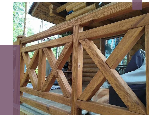 Деревянные перила под ключ в Копейске от 7697 руб. 