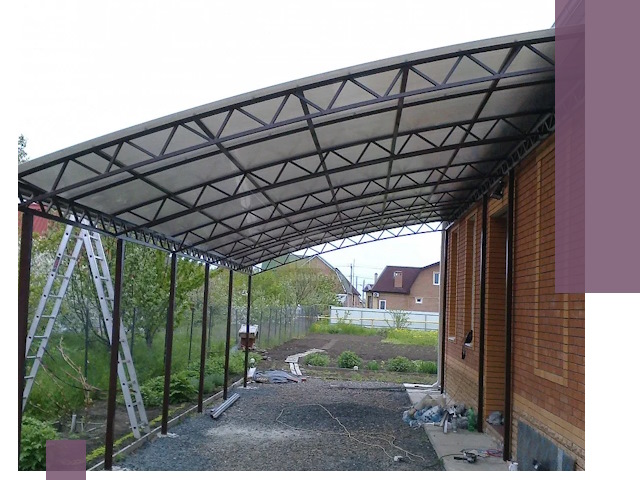 Профессиональный монтаж навесов под ключ в Копейске