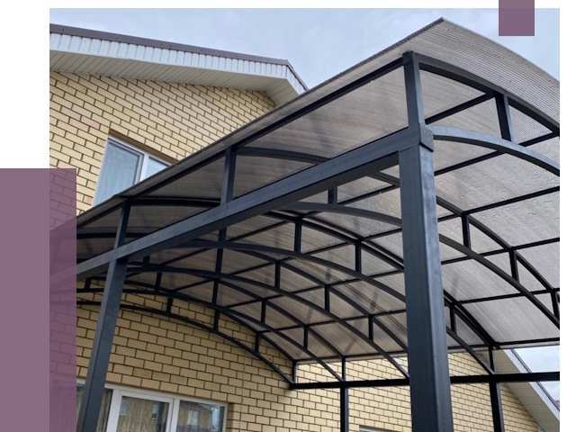 Монтаж козырьков в Копейске от 11546 руб. | ПРОЛЁТ-Кпс