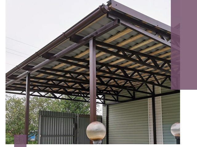 Навесы под ключ в Копейске: изготовление, монтаж и гарантия
