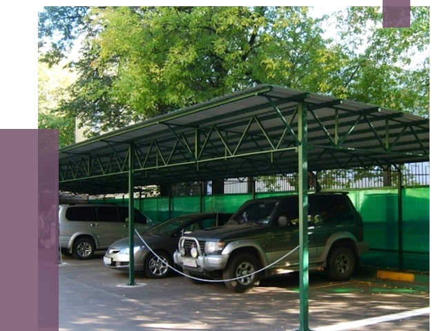 Навесы для парковки в Копейске от 80565 руб. заказать | ПРОЛЁТ-Кпс