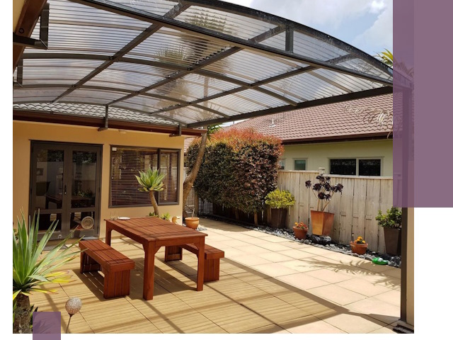 Навесы во двор под ключ в Копейске — изготовление и монтаж