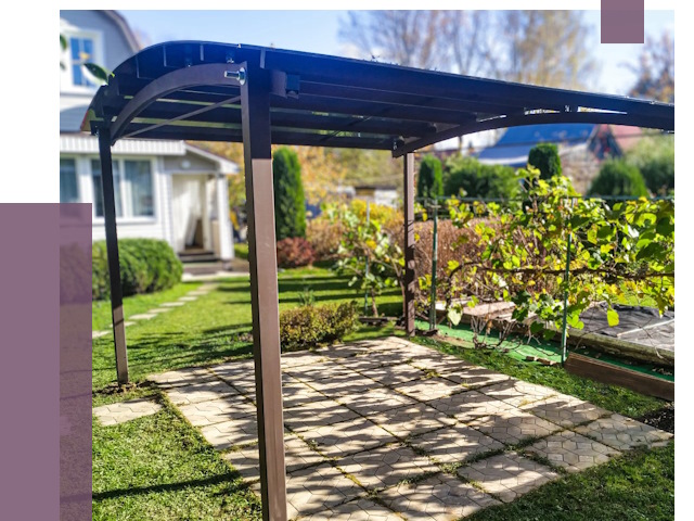 Навесы для дачи в Копейске от 12777 руб. под ключ — ПРОЛЁТ-Кпс