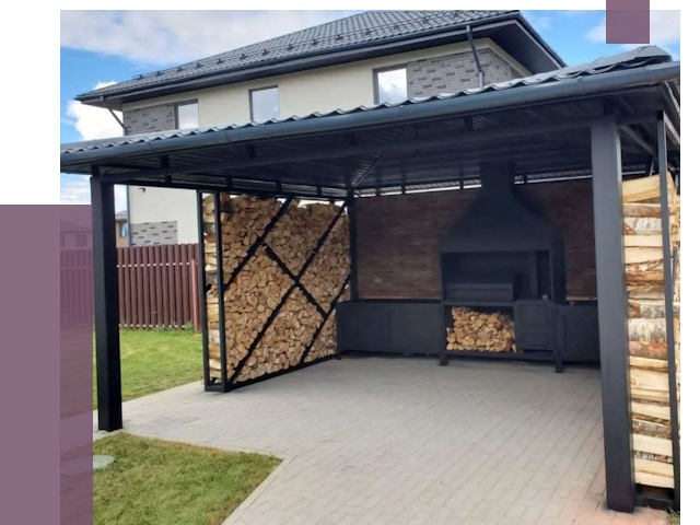 Навесы для барбекю в Копейске от 12777 руб. под ключ | ПРОЛЁТ-Кпс