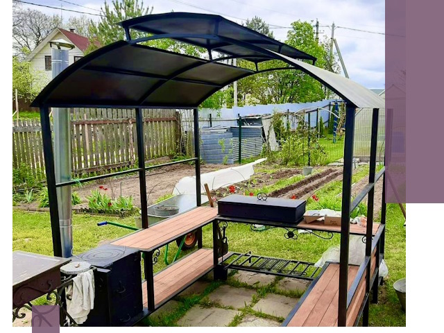 Навесы для барбекю в Копейске: изготовление, монтаж и демонтаж