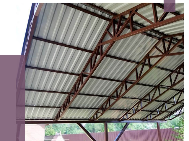 Навесы из профнастила в Копейске от 7389 руб. | ПРОЛЁТ-Кпс