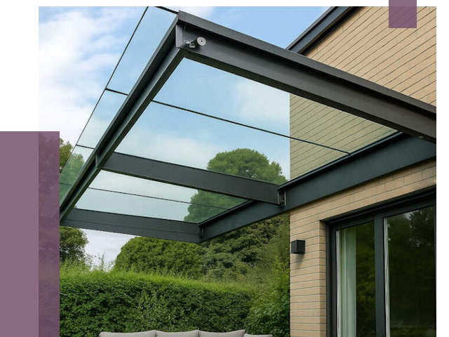 Стеклянные навесы и козырьки в Копейске от 12316 руб.