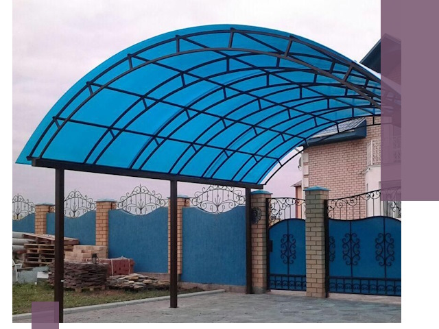 Арочные навесы под ключ в Копейске — изготовление и монтаж