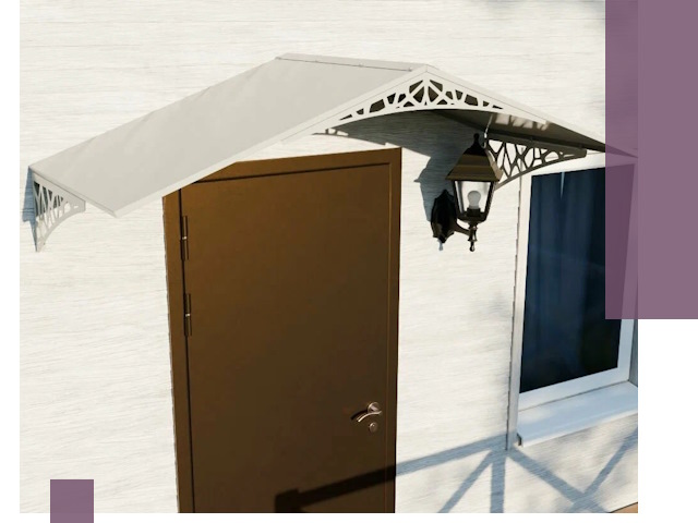 Металлические козырьки на входы и террасы в Копейске