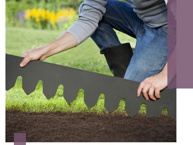 Металлические бордюры для газона в Копейске — изготовление и монтаж