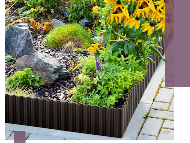 Металлические бордюры для клумб в Копейске — производство и монтаж